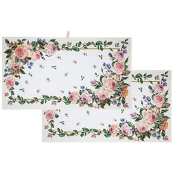 НАБОР  ПОЛОТЕНЕЦ ИЗ 2-Х ШТ "ВИНТАЖ"40Х70 СМ ,КРЕМОВЫЙ, 100% ХЛОПОК,ТВИЛ