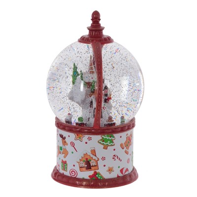 GAEM Фигурка декор в шаре "Пряничный дом" (свет, вьюга, муз, движ, AA х3 н/п +USB), D16 cм, L15 W15 H27 с