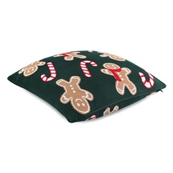 Подушка вязаная с новогодним рисунком Gingerman из коллекции New Year Essential, 45x45 см