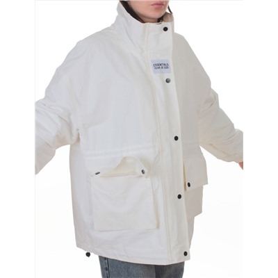 3089 WHITE Куртка демисезонная женская (100 гр. холлофайбер)