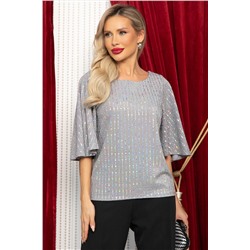 Блуза праздничная Ты ослепляешь! (серая) Б14699-7М