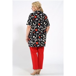 Блуза МЕДЕЯ И К 2210 черно-красный
