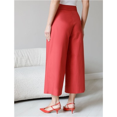 Кюлоты А-силуэта из легкого хлопкового поплина