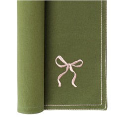 Салфетка под приборы Fancy Bows оливкового цвета из коллекции Essential, 35х45 см