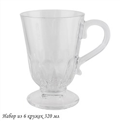 200-035 Набор из 6 кружек 320мл в под.уп.(х8)Стекло