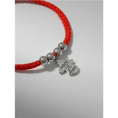 Браслет-оберег «Красная нить» талисман защиты, ангел хранитель, цвет серебро, L=20 см