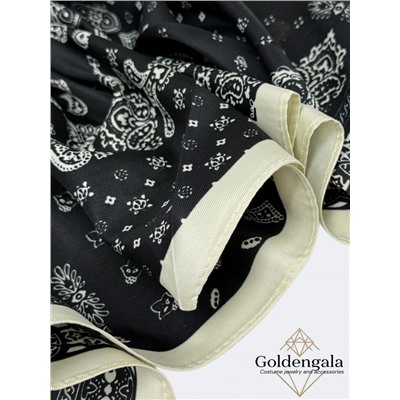 Косынка шелковая с принтом Арт 25183/006