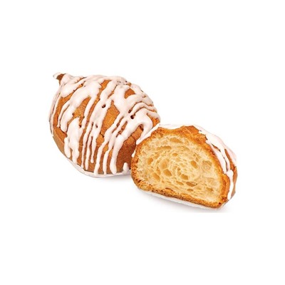 Печенье «Заварные пышечки» в белой глазури, заварное (коробка 2 кг)