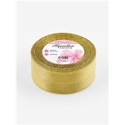 Лента парчовая, 40 мм, 23±1 м, цвет золотой