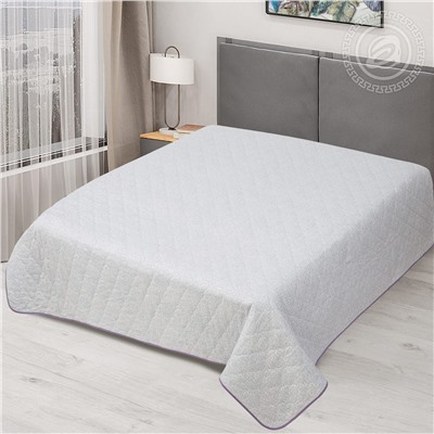 Покрывало стеганое из бязи Серебряные листья Арт Дизайн