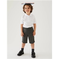 2pk Boys' Easy Dressing School Shorts (3-14 Yrs)