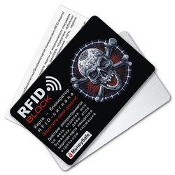 RF019 Защитная RFID-карта Череп, металл