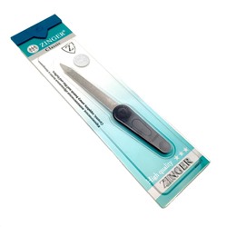 Zinger Пилка для ногтей металлическая вогнутая / Classic F-5H emb. logo №3, черный, 12,5 см