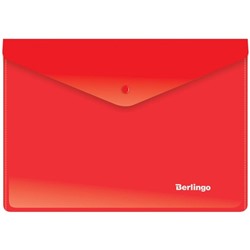 Папка-конверт на кнопке Berlingo, А5+, 180мкм, красная