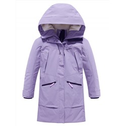 Парка зимняя женская с капюшоном сиреневого цвета 9538-1Sn