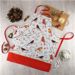 Фартук «Этель» Winter birds, 60×70 см, 100% хлопок, саржа 190 г/м²