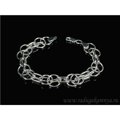 Браслет С925 с родиевым покрытием 22,5см, 8,4гр.