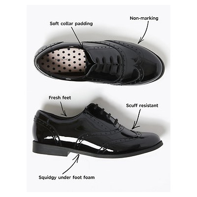 Kids' Leather Freshfeet™ School Shoes (13 Small - 7 Large)