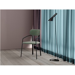 Стул Ror, Round, рогожка, черный/зеленый