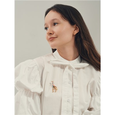 Брошь «Жираф», цветная в золоте