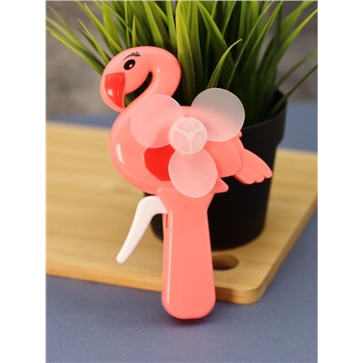 Портативный механический ручной вентилятор «Flamingo», mix, шоу-бокс 24 шт.