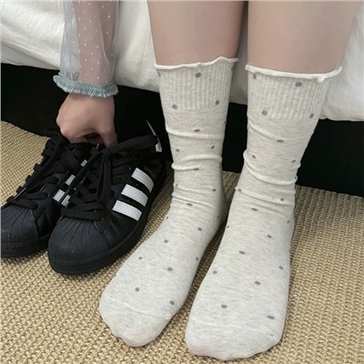 Tide, summer thin Japanese knee socks, mid-length