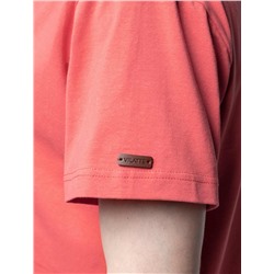 Футболка мужская коралловая с принтом