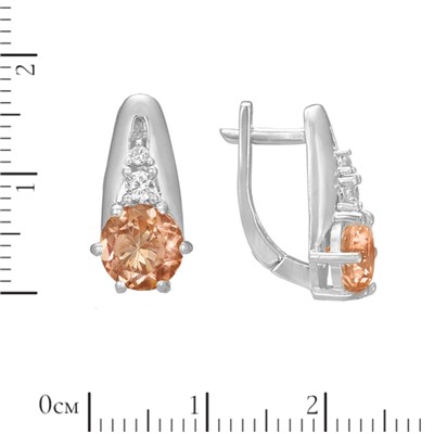 Серьги 'Фрида' с фианитами ТГСН.834Ф10