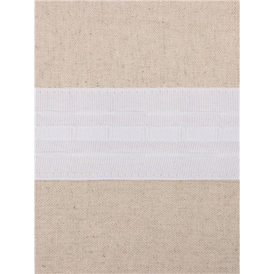 Шторы для кухни Этель ECO, цвет молочный, 130 +/-6×180 см - 2 шт., подхваты - 2 шт., 70% хлопок, 30% лён