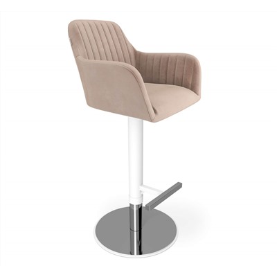 Стул барный SHT-ST38-1/S128
                        латте / хром / белый муар