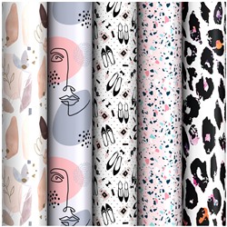 Бумага упаковочная 70*100см ArtSpace Стиль 90г/м2 ассорти 5 диз ПБ100м_32877/Россия