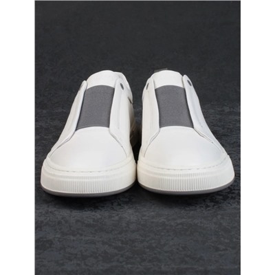03-6517-BW01 WHITE Полуботинки спортивные мужские (натуральная кожа)