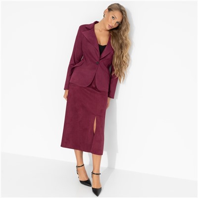 Жакет приталенного силуэта, Шоу-показ (бордовый)