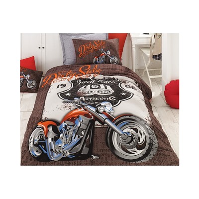 1 сп. Комплект Постельного Белья 100% Cotton Motorcly Best Class