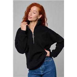 Женский свитшот на молнии оверсайз начес 14427