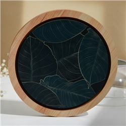 Блюдо с крышкой «Листья», 15 см, пластик