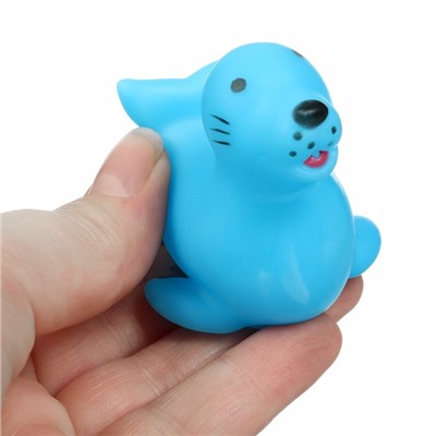 Резиновые игрушки для ванны Крошка Я «Мыльница: Тюлень», 13.5 см, с пищалкой, в наборе 4 шт., Крошка Я