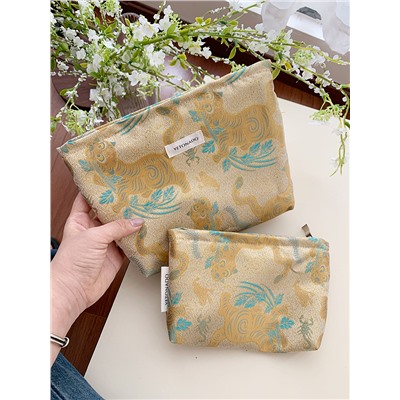 Handheld capacious storage system, cosmetic bag, shoulder bag, small clutch bag, travel bag to go out, liner, shopping bag