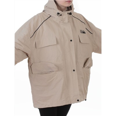 3092 BEIGE Куртка демисезонная женская (100 гр. холлофайбер)