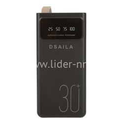 Портативное ЗУ (Power Bank) 30000mAh DSAILA B3 2USB/Micro USB/Type-C/дисплей (черный)