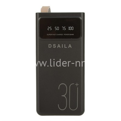 Портативное ЗУ (Power Bank) 30000mAh DSAILA B3 2USB/Micro USB/Type-C/дисплей (черный)