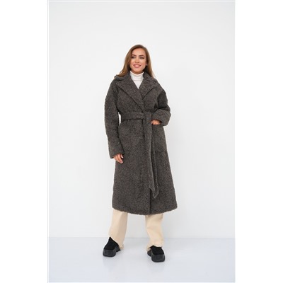 Шубка утеплённая 24558 (серо-зелёный)