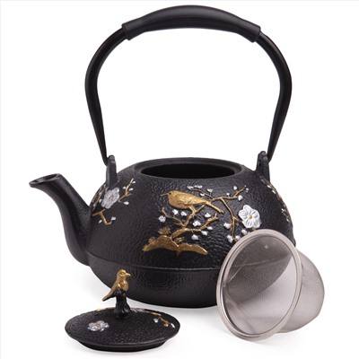 ЗАВАРОЧНЫЙ ЧАЙНИК ЧУГУННЫЙ С ЭМАЛИРОВАННЫМ ПОКРЫТИЕМ ВНУТРИ 1200 МЛ