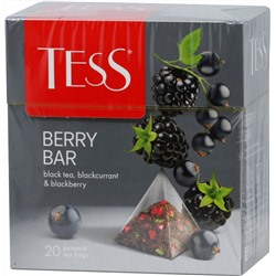 TESS. Pyramids Collection. BERRY BAR (черный) карт.упаковка, 20 пирамидки