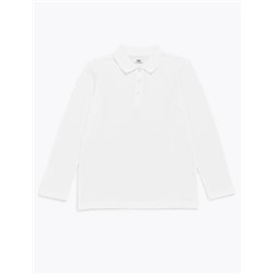 School Girls' Pure Cotton Polo Shirt (2-18 Yrs)