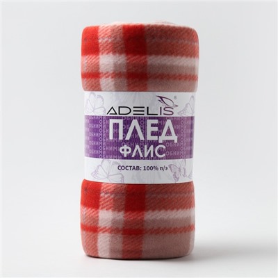 Плед Красный бархат 150х200см, флис 150г/м, пэ100%