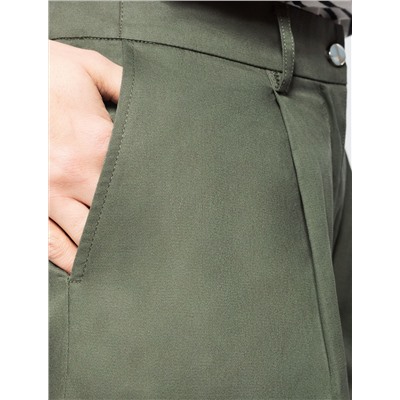 Шорты из тонкого хлопкового твила с эластаном