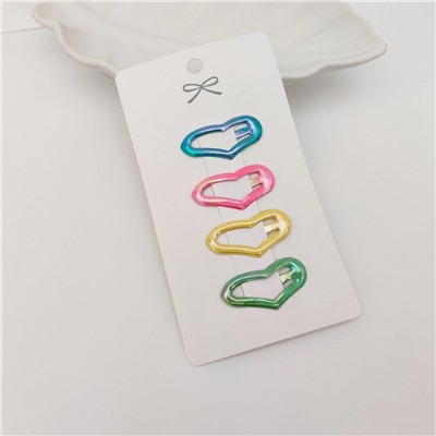 Заколка - зажим  Сердечки