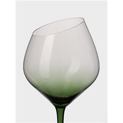 Бокал для вина Magistro «Иллюзия», 540 мл, 10×24 см, стекло, зелёный