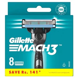 1 Кассеты MACH 3  "8"  в картонной упаковке, мал.надпись DUTY FREE. Польша Лодзь.